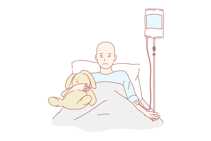 Fighting with cancer  Illustration