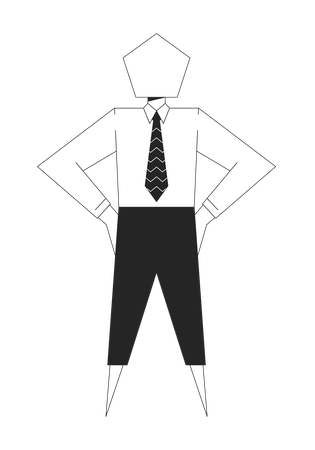 Personnage d'entreprise géométrique minimaliste  Illustration