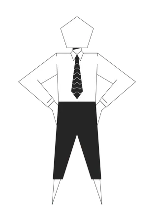 Personnage d'entreprise géométrique minimaliste  Illustration