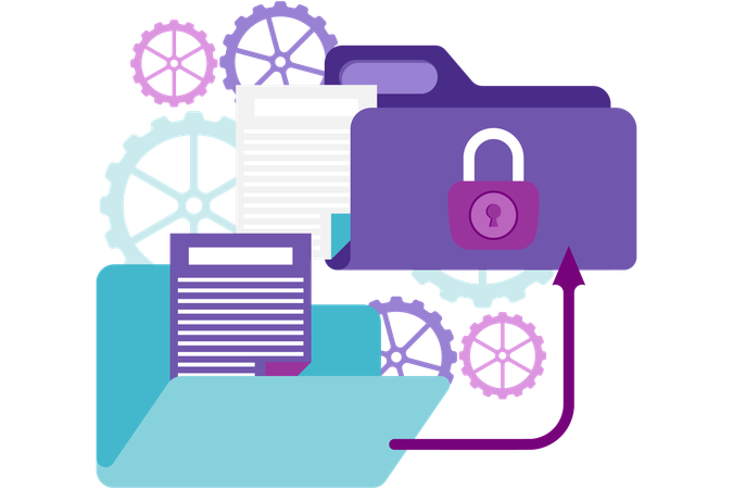 File backup process  Illustration