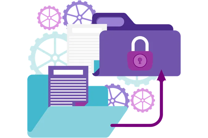 File backup process  Illustration