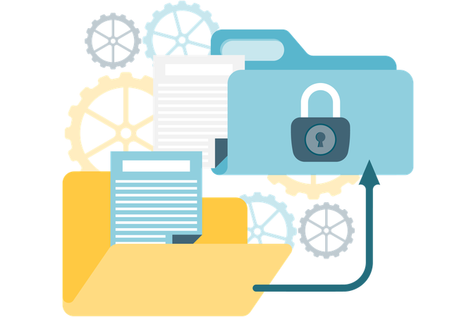File backup process  Illustration