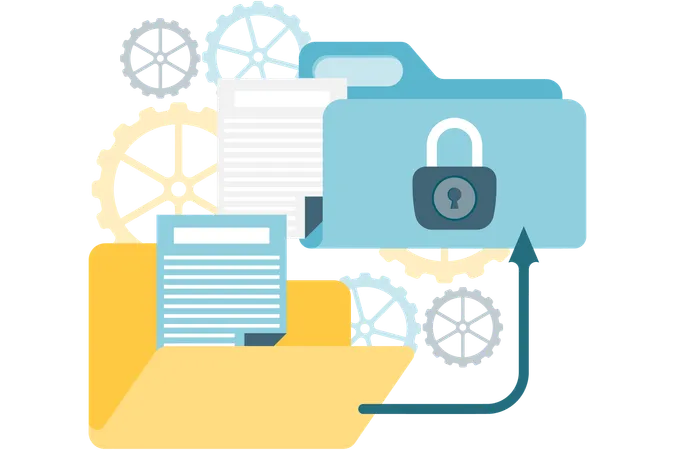File backup process  Illustration
