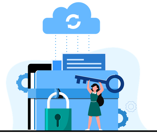File Data security  일러스트레이션