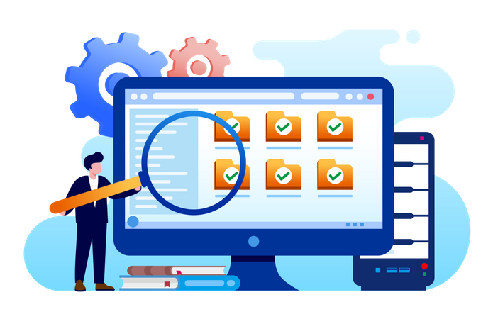 File Document Management  Illustration