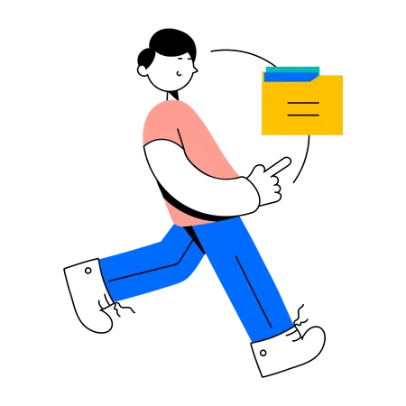 Modern Illustration Of File Management Illustration