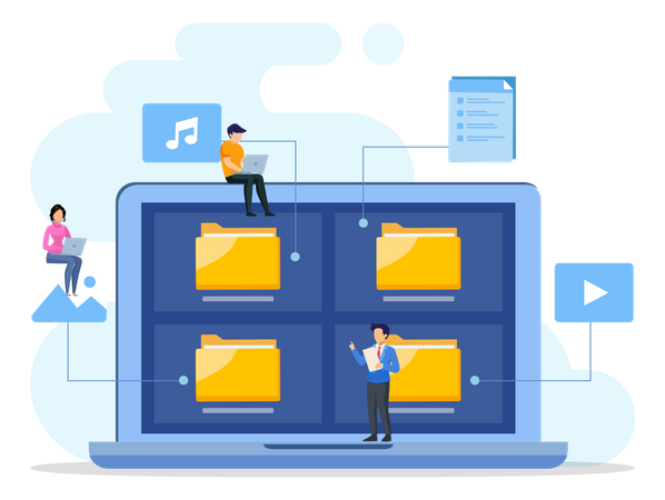 File Management Administration  Illustration