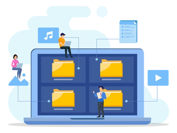 File Management Administration  Illustration