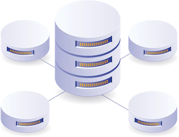 File management database network  Illustration