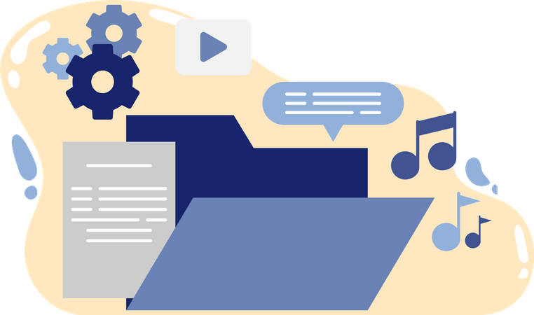 File management  Illustration