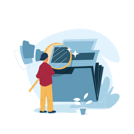 File Search  Illustration