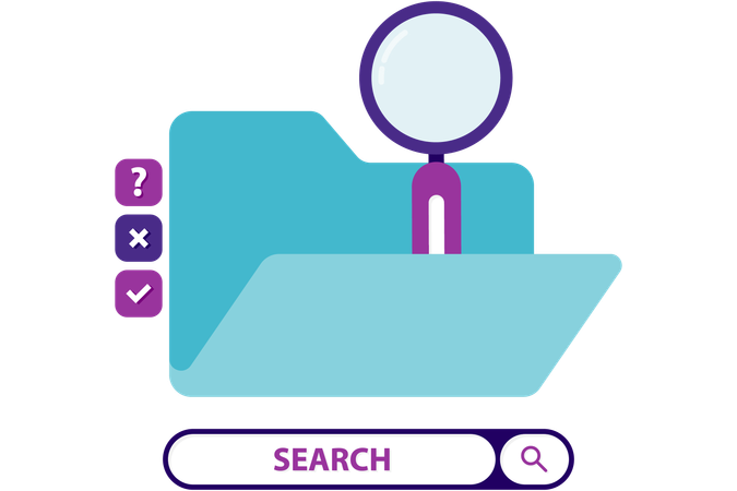 File search result  Illustration