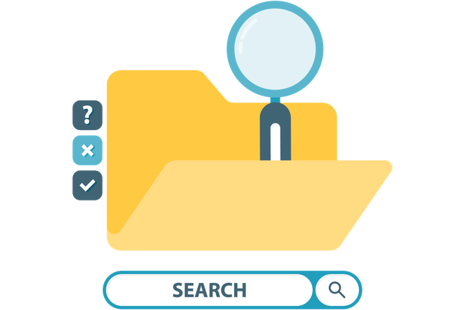 File search result  Illustration