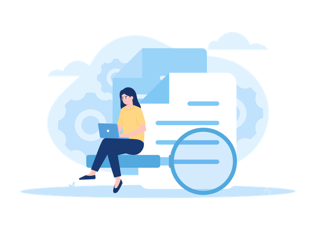File searching on storage  Illustration