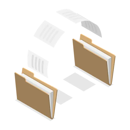 File sharing between folders  Illustration