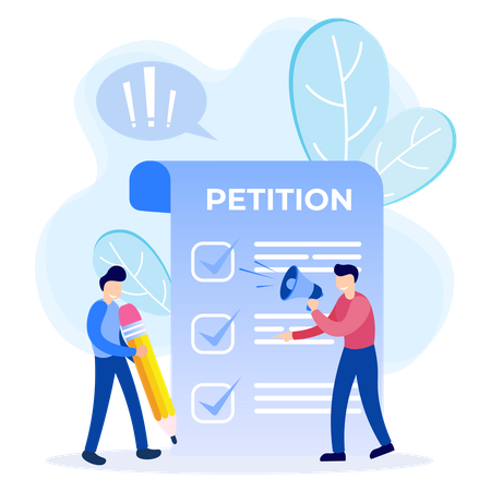 Filing Petition Form  Illustration