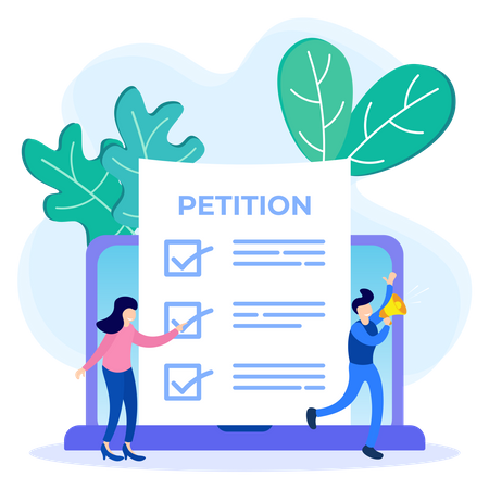 Filing Petition Form  Illustration