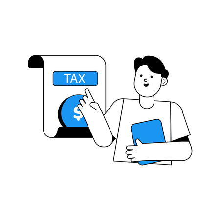 Filing Tax Document  Illustration