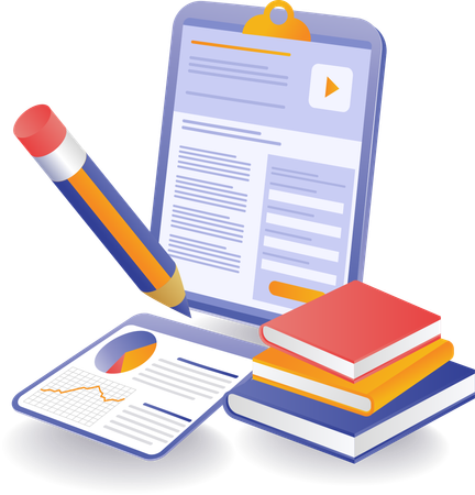 Fill out the school registration form  イラスト