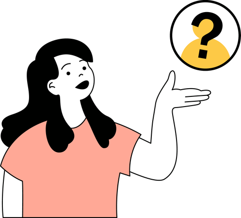 Fille au profil inconnu  Illustration