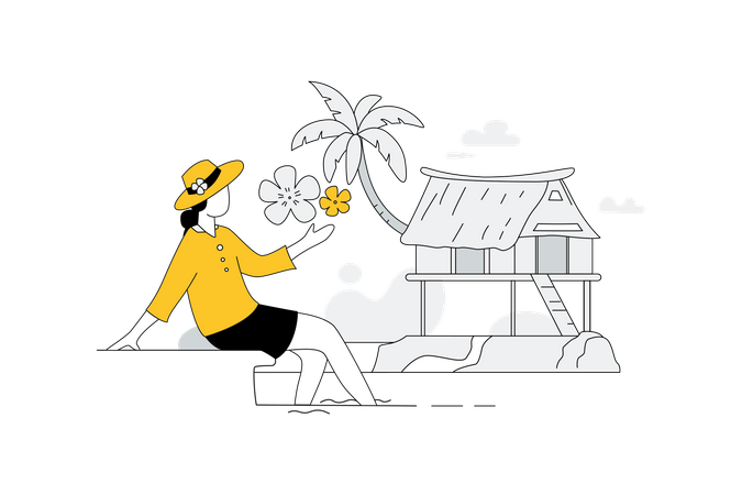 Fille au Resort  Illustration