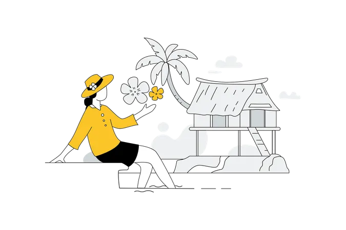 Fille au Resort  Illustration