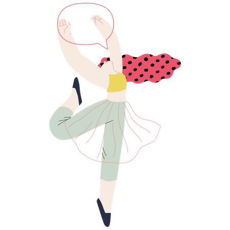 Fille qui danse  Illustration