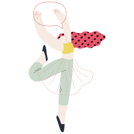 Fille qui danse  Illustration