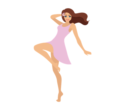 Fille qui danse  Illustration