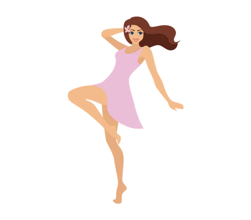 Fille qui danse  Illustration