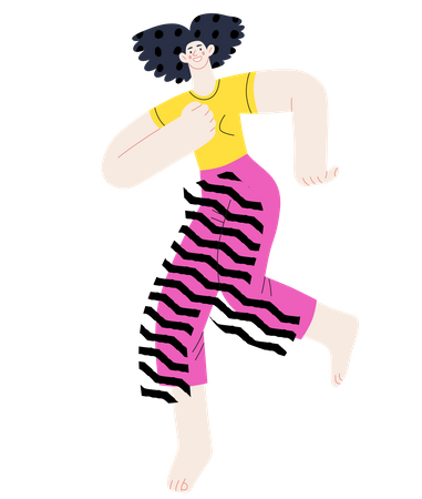 Fille dansant dans le bonheur  Illustration
