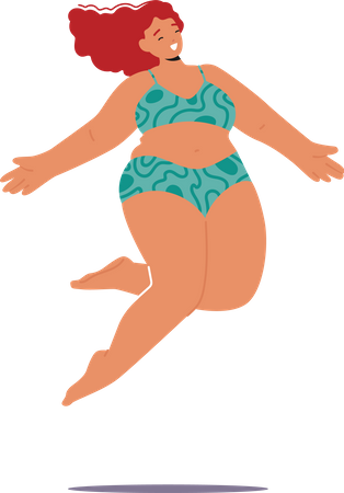 Fille en maillot de bain  Illustration