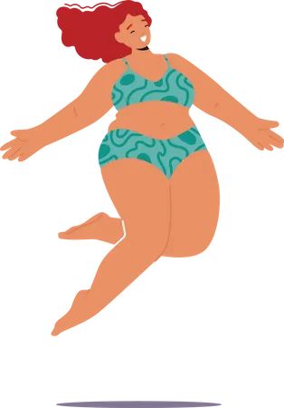 Fille en maillot de bain  Illustration