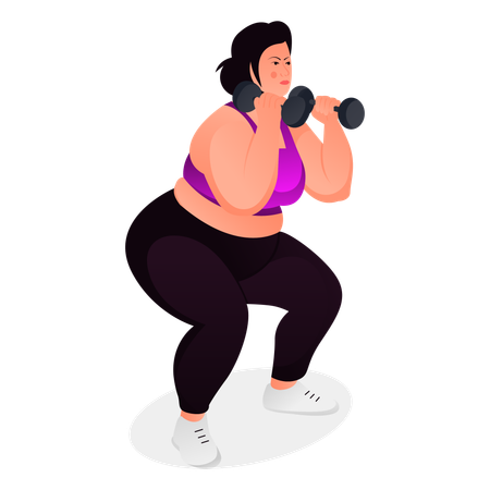 Fille faisant de l'exercice de gym  Illustration