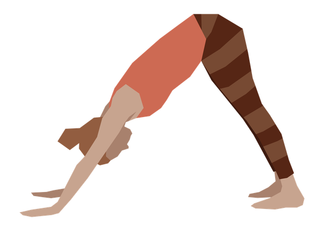 Fille en pose de yoga  Illustration