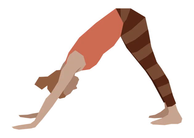 Fille en pose de yoga  Illustration