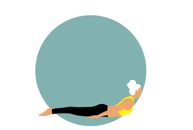 Fille faisant des asanas  Illustration