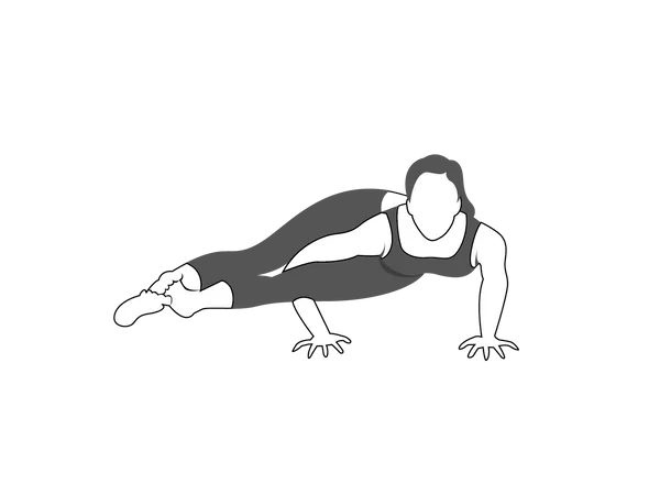 Fille faisant Astavakrasana  Illustration