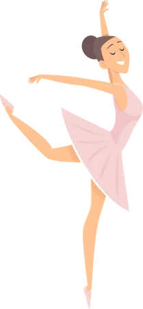 Fille faisant la danse de ballet  Illustration