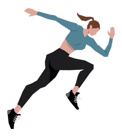 Fille faisant courir  Illustration