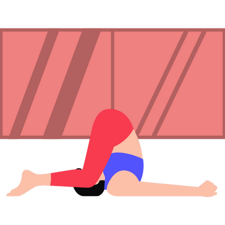 Fille faisant de l'exercice  Illustration