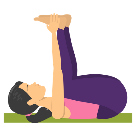 Fille faisant de l'exercice  Illustration