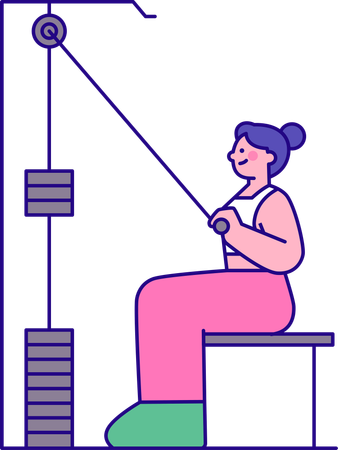 Fille faisant des exercices pour les mains  Illustration