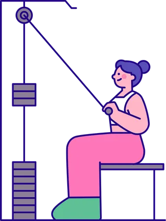 Fille faisant des exercices pour les mains  Illustration