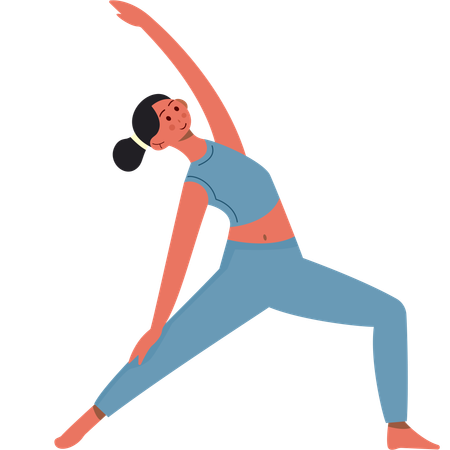 Fille faisant du Pilates  Illustration