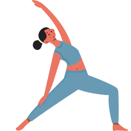 Fille faisant du Pilates  Illustration