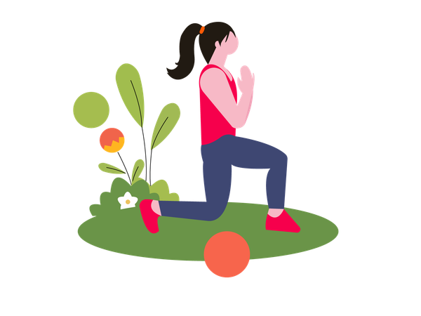 Fille faisant du yoga  Illustration