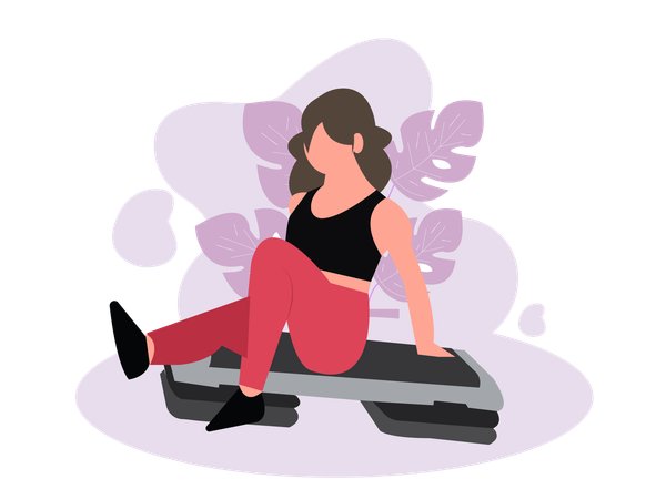 Fille faisant du yoga  Illustration