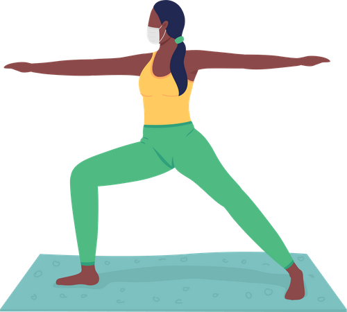 Fille faisant du yoga  Illustration