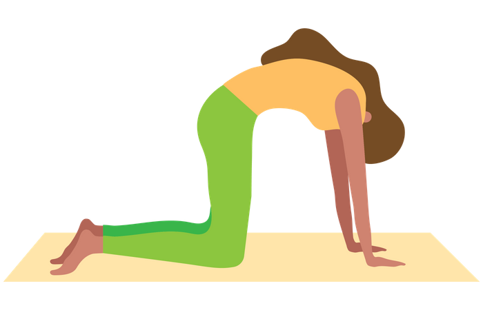 Fille faisant du yoga  Illustration